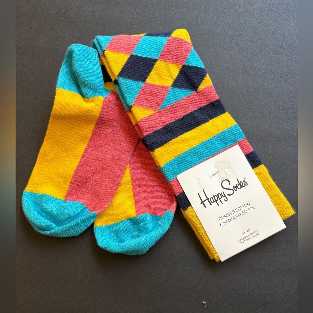 Happy Socks Vibrant Geometric Men's Socks